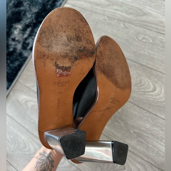 Celine Slingback Black Heels by Pheobe Philo - Picture 7 of 10